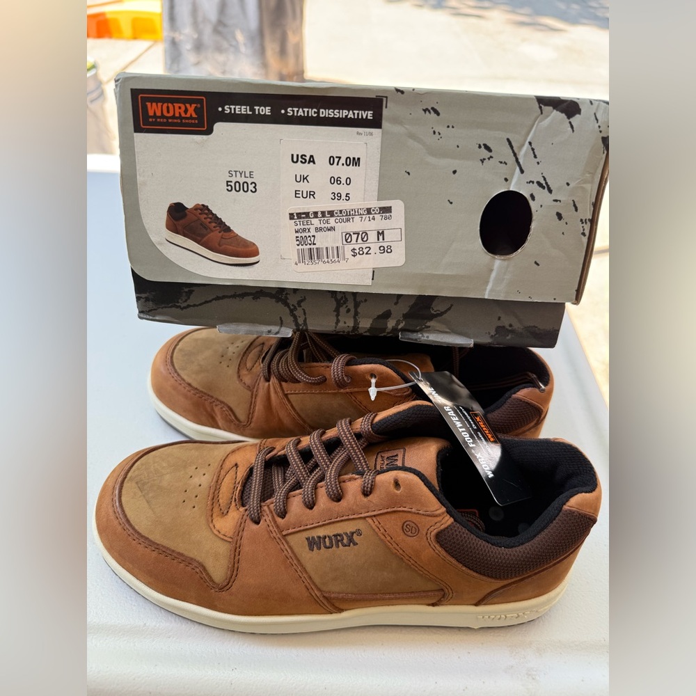 Worx by Red Wing - Steel Toe shoes - Size: 7 Mens - 9 Womens - Euro 39.5